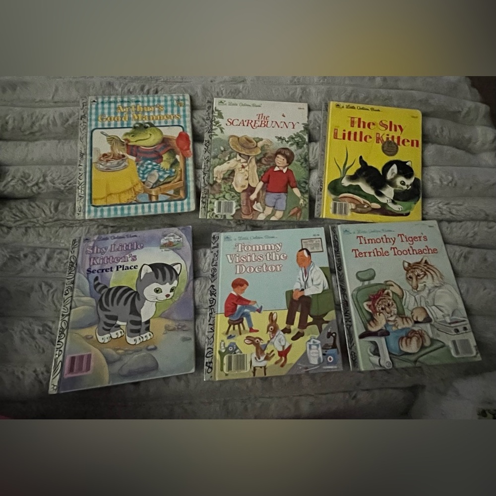 Bundle of 6 Learning Themed A Little Golden Books